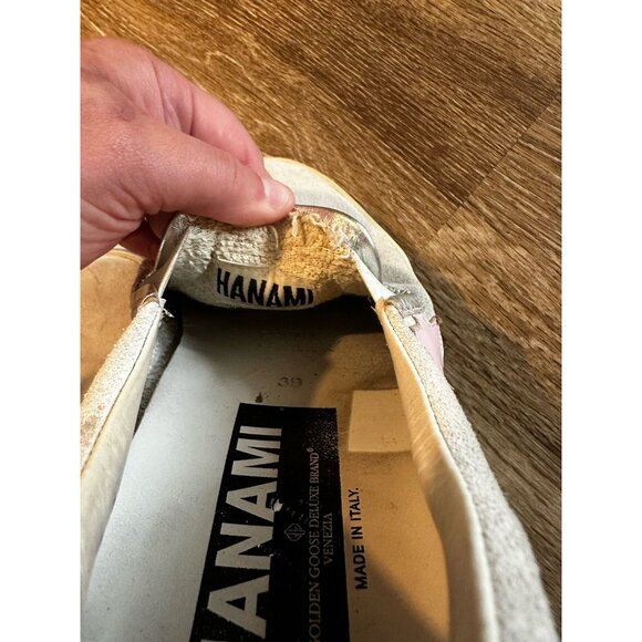 Golden Goose Limited Edition Hanami Slip Ons White with Pink Gold and Silver 39 - Picture 5 of 11